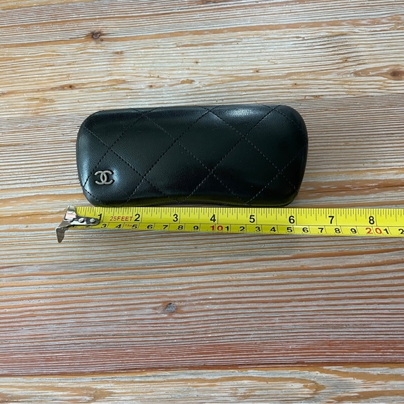CHANEL Empty Eyewear Case Sunglasses Eyeglasses Black CC Logo In Corner Quilted - Picture 7 of 8